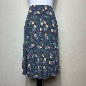 LuLaRoe Madison Skirt With Pockets Quail Print Large!